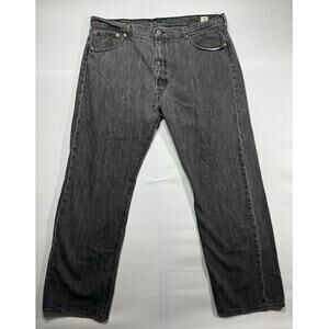 Levi's 501 Men's Straight Leg Button Fly Gray Denim Jeans - Size 42x32 (40x29)
